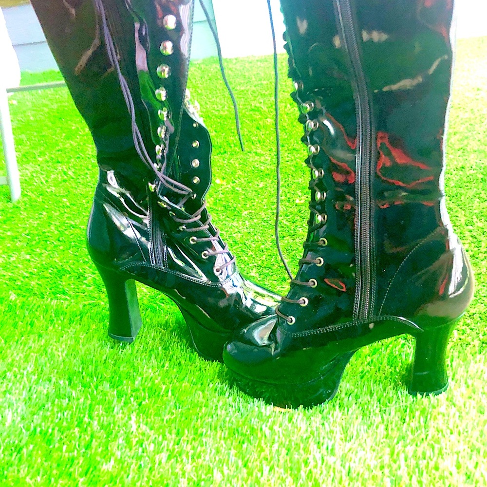 Dolls Kill platform chunky high heel boots